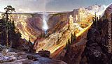 Thomas Moran Grand Canyon of the Yellowstone b painting